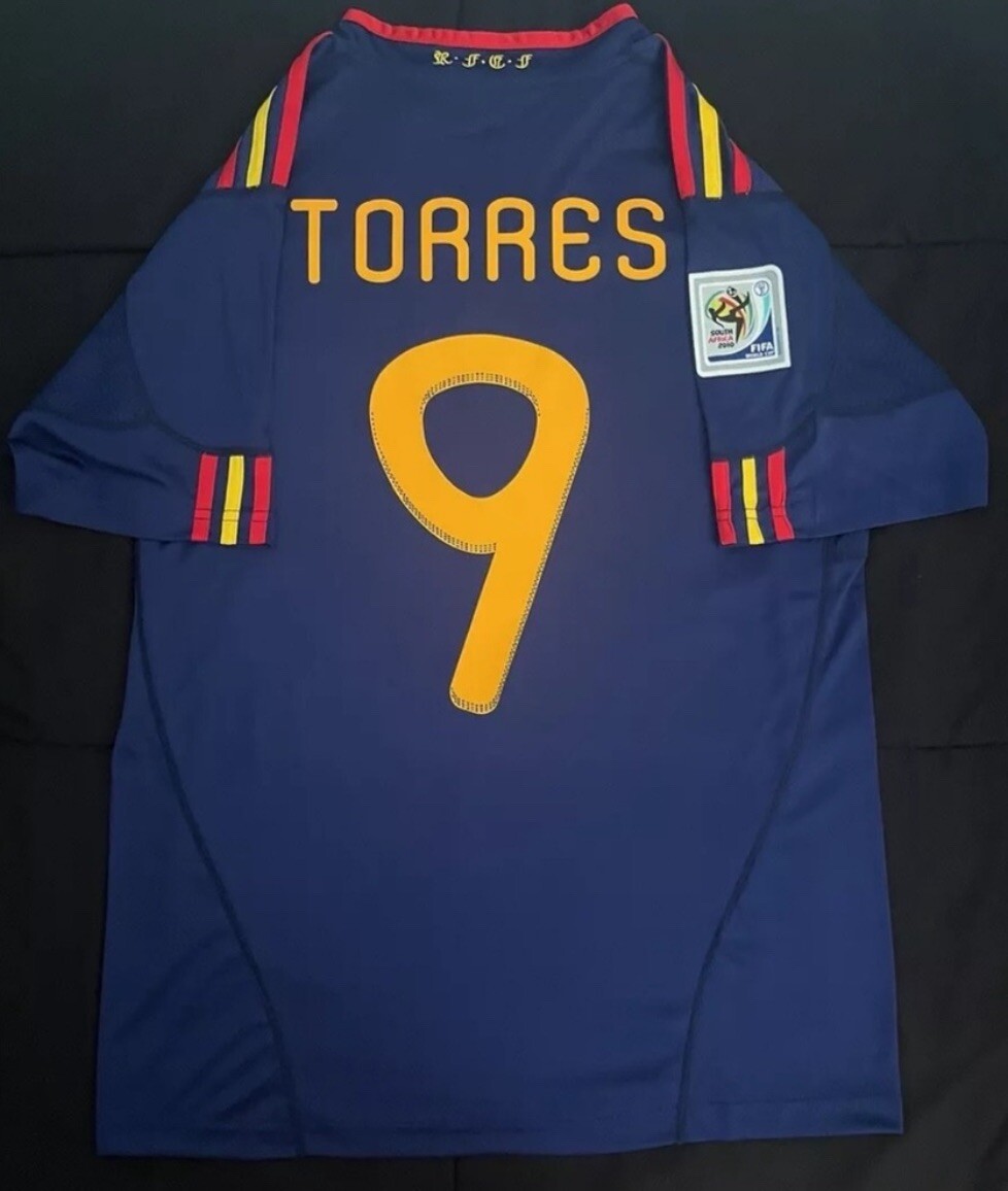 Torres #9 Spain 2010 Final Jersey Small Soccer Football