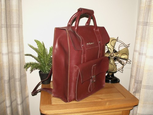 Dr. Martens braun GROß Rucksack Backpack Kiew Leder Tasche 18"x14" (155) - Bild 4 von 8