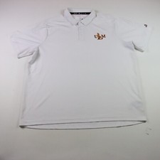 White adidas golf ULM Warhawks Polo Shirt Men's Size 2XL XXL