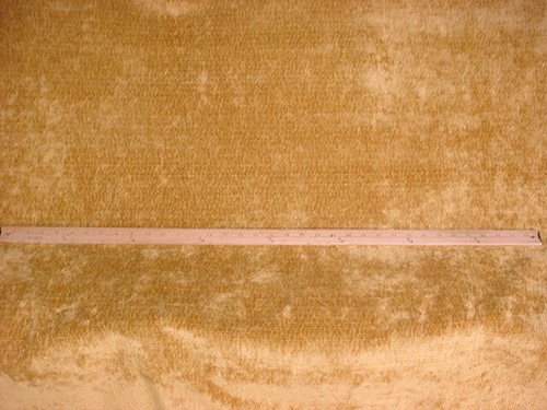 1-3/4Y Groundworks GWF-3766 Rebus Glint Deepest Brass Velvet Upholstery Fabric - Picture 3 of 4