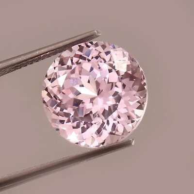 AAA Natural Flawless Soft Pink Morganite Round Cut Loose Gemstone 13x13 MM