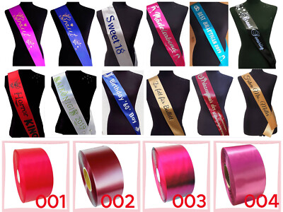 Schärpe bedruckt Rot Magenta Weinrot Wunschdruck Personalisiert Name Datum Party