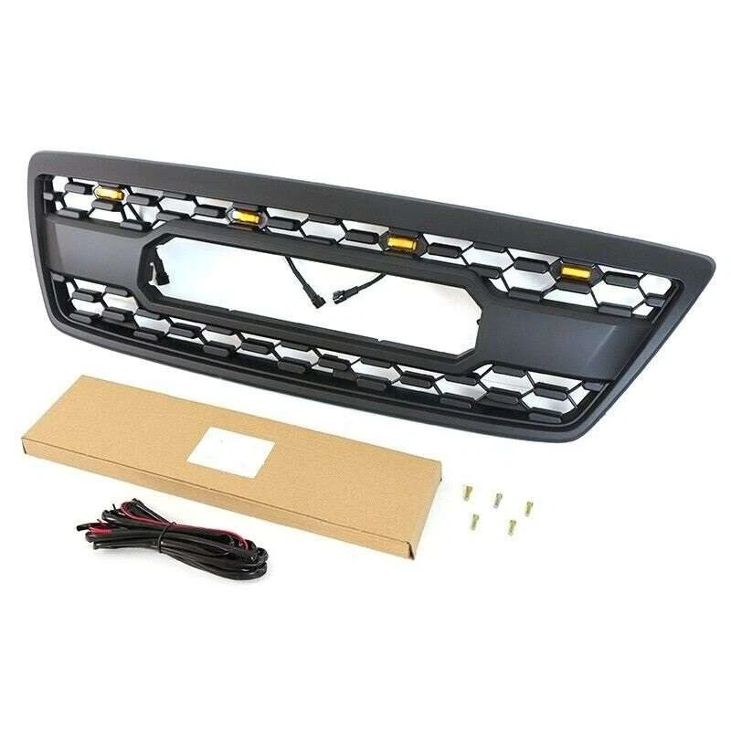 Parrilla delantera apta para Lexus LX470 2003-2007 parrilla negra con luces LED Foto 4 de 4