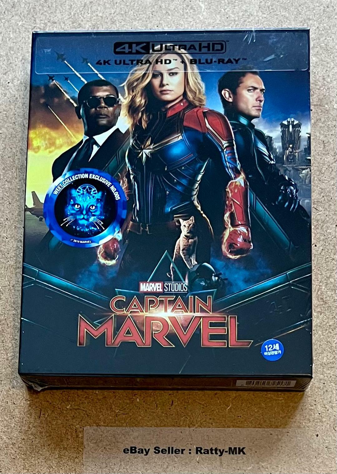 CAPTAIN MARVEL - WEET COLLECTION 4K + BLU RAY STEELBOOK - NEW & SEALED