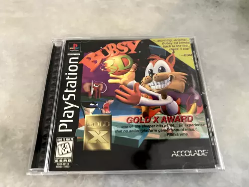 Bubsy 3D (Sony PlayStation 1, 1997) *CIB*