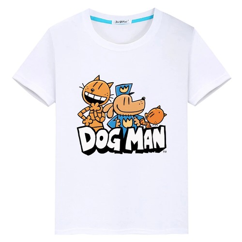 Dog Man Print t shirt Short Tops Anime Tees pride tshirt y2k one piece kids - Picture 17 of 27