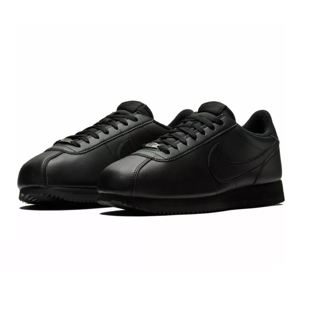 Nike Cortez Basic Leather OG 2018 - Triple Black - Size UK 12 (EU