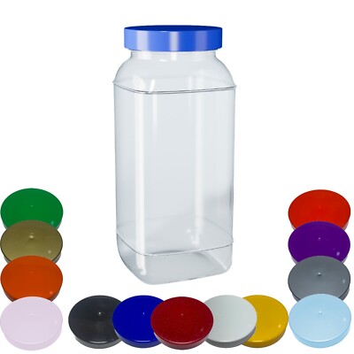 Große Kunststoff Vorratsdose Lebensmittel Süßigkeiten Glas Küche Garage Organisation 4,5L 4523ml