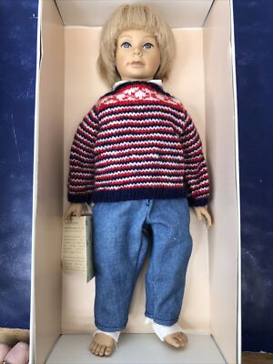 12  Heidi Ott Artist Swiss Doll Little One s Blonde HH Wig Boy Vinyl MWB O2