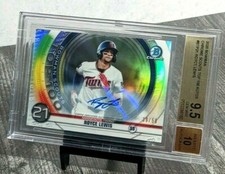 2020 BOWMAN CHROME ROYCE LEWIS SCOUTS TOP 100 AUTO #d BGS 9.5 GEM MINT POP 1 MLB