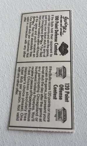 1988 Chicago Bulls Vs NY Knicks Ticket Stub Michael Jordan and Pippen Pictured - 第 15/16 張圖片