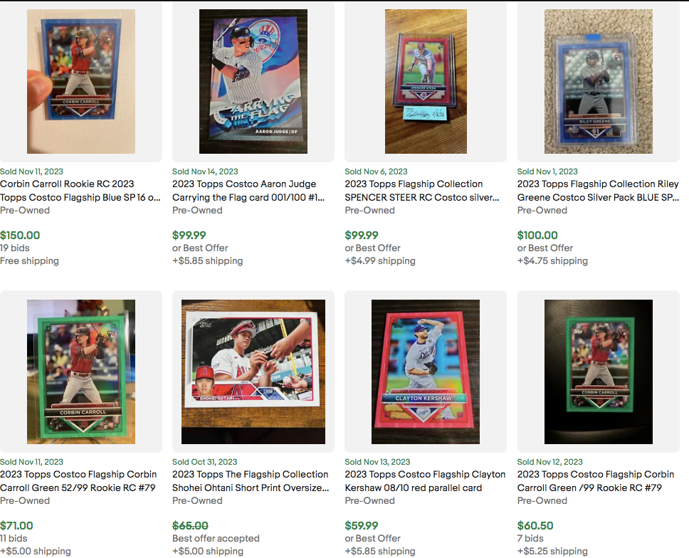 4x 2023 Topps Baseball Costco Exclusive Flagship Collection Silver Pack