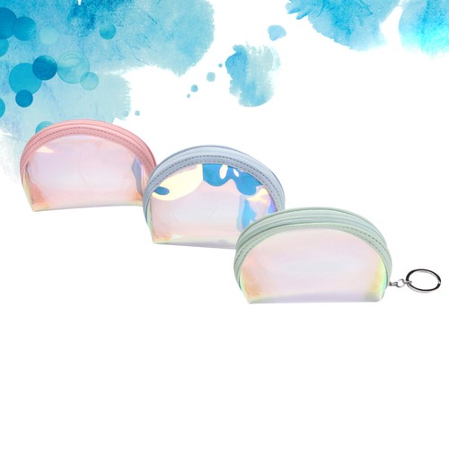 3 PCS Coin Wallet Storage Bag Women's Cash for Notes Handbag Makeup
