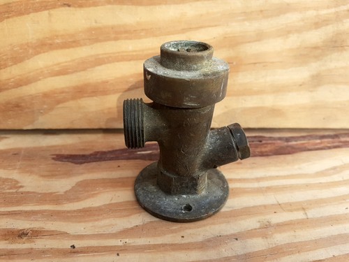 Vintage alt antik Messing kleiner Anschluss Hahnschalter Hydrantenabzweig  - Bild 8 von 12