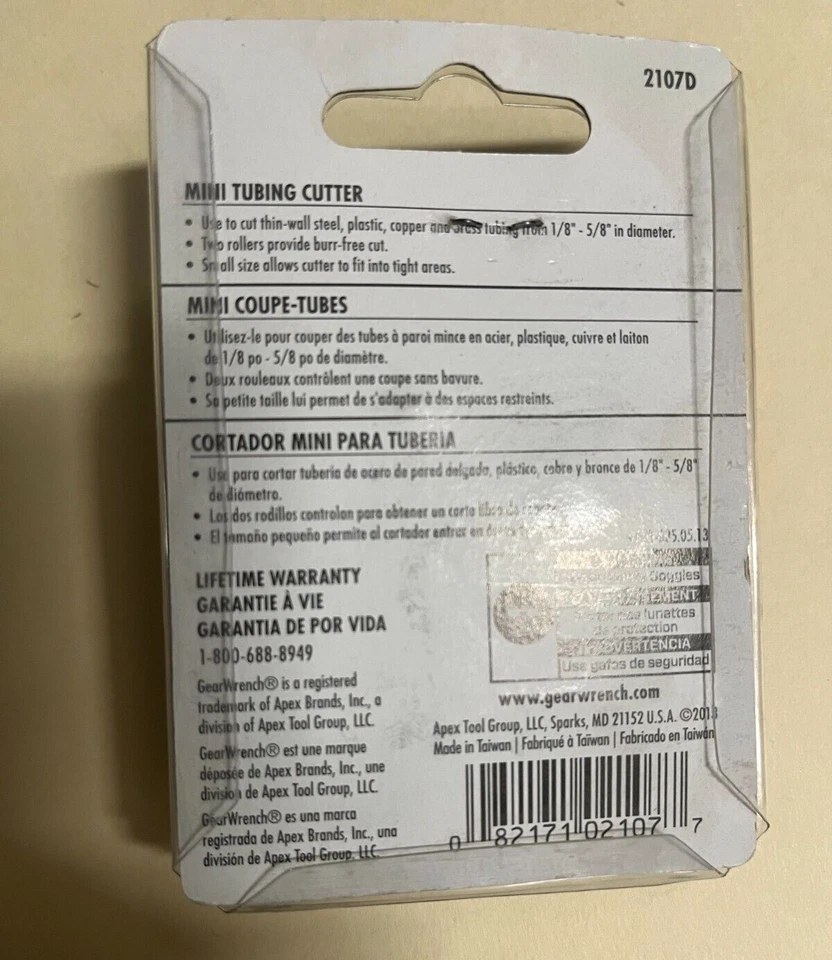 GEARWRENCH 2107D MINI TUBING CUTTER - Image 2 of 2
