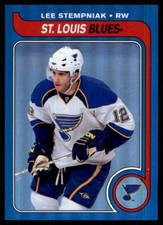 2008-09 O-PEE-CHEE 1979-80 RETRO RAINBOW LEE STEMPNIAK 027/100 ST. LOUIS BLUES