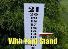 Cornhole Scoreboard Score Keeper - Black W Classic - With YARD Stand - 44" Tall