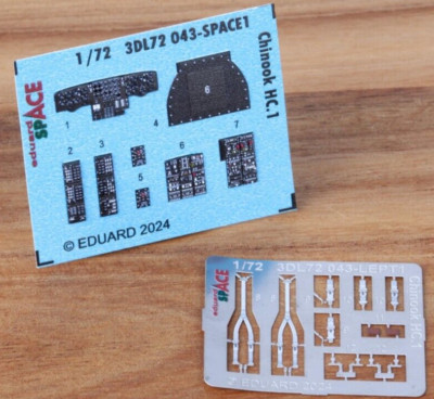 Eduard SPACE 1/72 Chinook HC.1 3D Cockpit Interior + Seatbelts (Airfix)