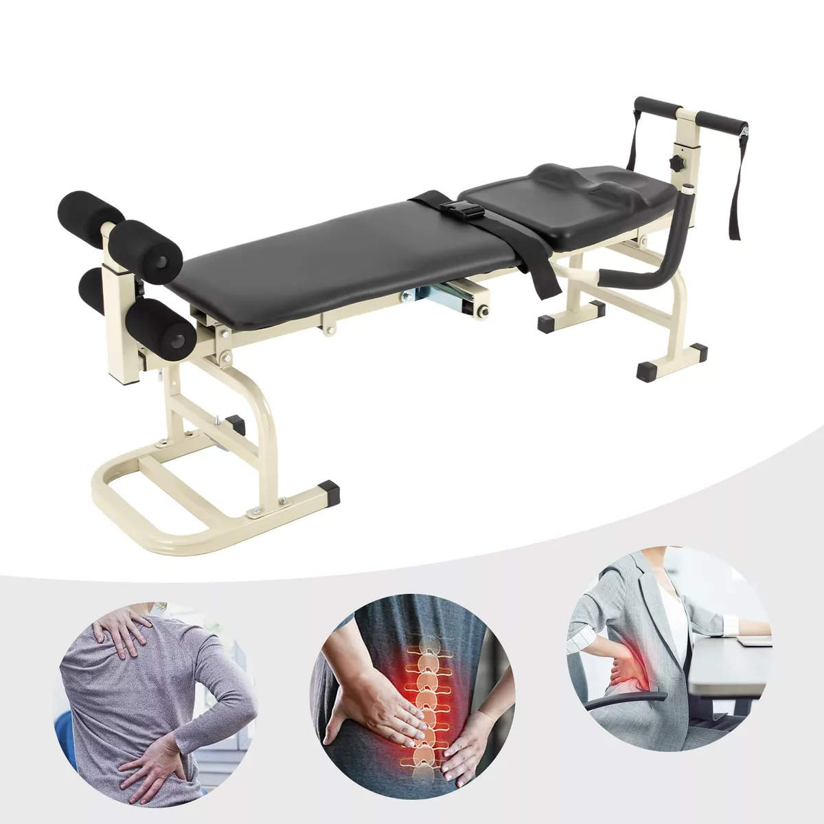 Back Cervical Spine Stretcher Lumbar Relief Decompression Massage Backright 80kg