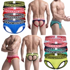1PC/4PCS Men's Underwear Bulge Pouch Jockstrap Briefs Backless ATHLETIC SUPPORT