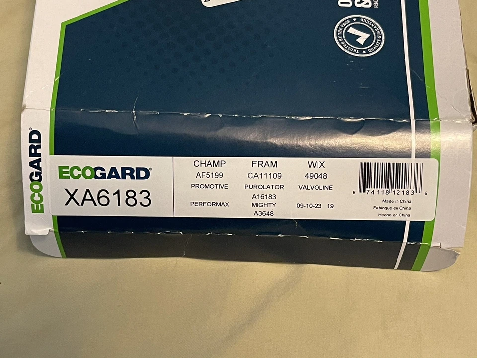 Filtro de aire Ecogard XA6183 para Fiat Foto 2 de 4