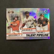 2020 Bowman Chrome Talent Pipeline Giants Bishop/Miller/Bart #TP-SFG Ex+