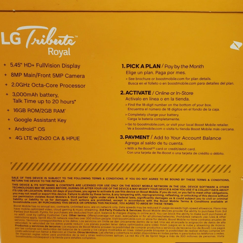 NEW | Boost Mobile | LG Tribute Royal Cellphone | LMX320PM | Platinum Gray - Image 4 of 4