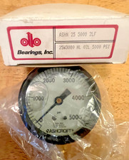 Ashcroft 2    0-5000 PSI Pressure Gauge New Old Stock in Box 25w3000 HL 02l 5000
