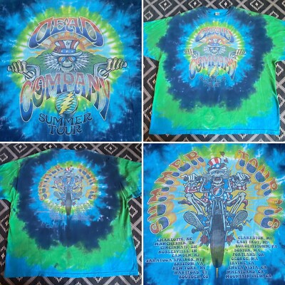 DEAD & COMPANY Summer Tour 2016 Licensed Tie Dyed Concert T-Shirt. 3XL Preowned