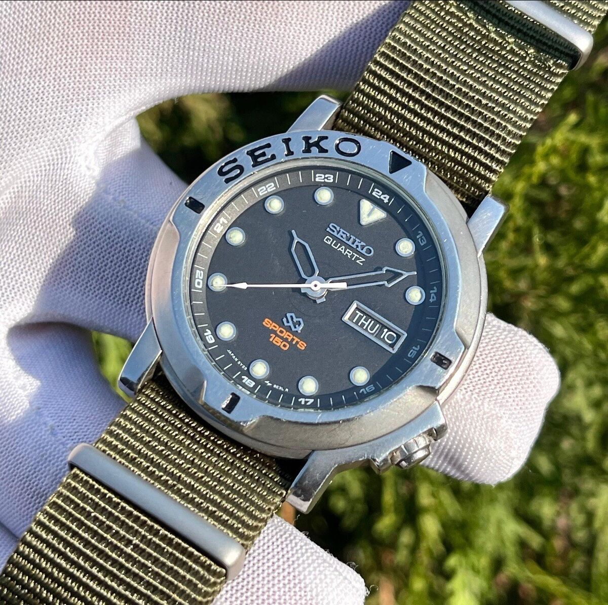 Rare Vintage Seiko SQ Sports Diver's 150 M Japan Made Men Rare Vintage Seiko SQ Sports Diver's 150 M Japan Made Men