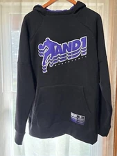 And1 Purple And Black Baseline Hoodie Xl 