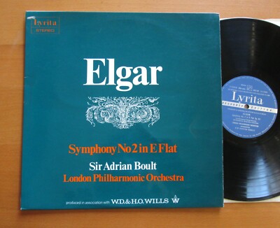 SRCS 40 Elgar Symphony no. 2 SIr Adrian Boult EXCELLENT Lyrita Stereo LP