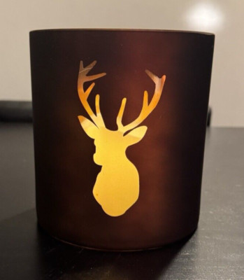 Alison at Home - AC Stag Candle Holder w/ LED Candle - Brown/Copper