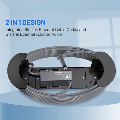 Starlink Ethernet Kabel Caddy, Starlink Ethernet Adapter Halter, 2 in 1 Kabel - Bild 7 von 8