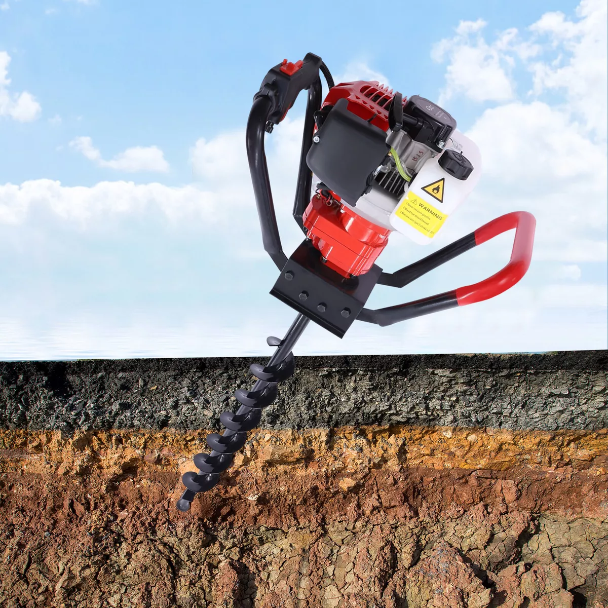 Ryobi 43cc 2 stroke clearance easy start post hole digger