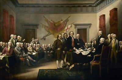 Signing Declaration of Independence Founding Fathers Jefferson Hancock Photo