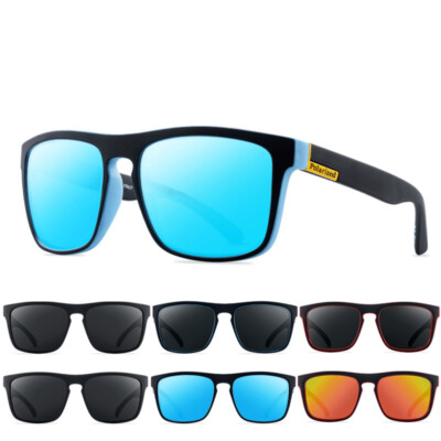 Rectangular Polarized Sunglasses Men Women Cycling Driving Fishing UV Protection