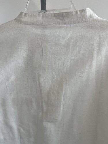 NWT FABINDIA Men's White Khadi Woven Cotton Nehru Long Kurta Medium Comfort Fit - Picture 21 of 21