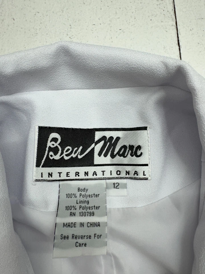 Ben Marc 白色单扣西装外套运动外套女式 12 码 — 第 3/4 张图片