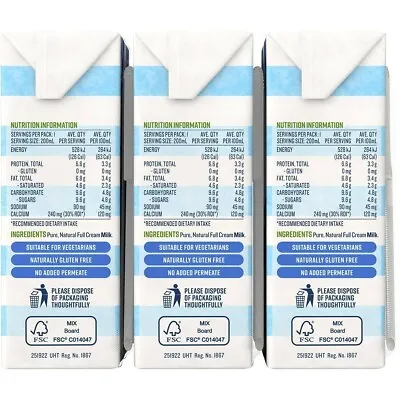 Buy Devondale 100% Pure Full Cream Kids Long Life Milk No Preservatives 24 X 200ml