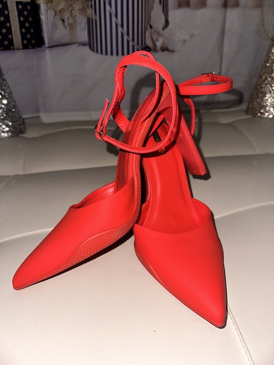 Womens Orange Pointy Toe Sandals Ankle Strap High Heels Party Dress Shoe Size 9 | eBay Womens Orange Pointy Toe Sandals Ankle Strap High Heels Party Dress Shoe Size 9 | eBay