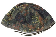 Medium (55-57) - Used German Bundeswehr Flecktarn Helmet Cover Snow Reversible