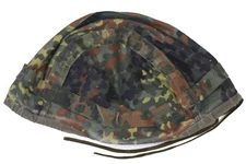 Medium (55-57) - Used German Bundeswehr Flecktarn Helmet Cover Snow Reversible