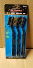 3 pc. Mini Brush Set Steel Brass Nylon Wire Cleaning Polishing Detail Brush