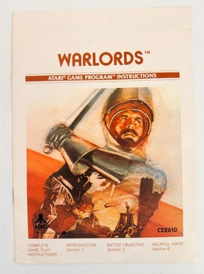 Vintage 1981 Atari Warlords Computer Game Program MANUAL ONLY 
