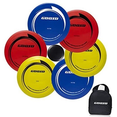 Disc Golf Set - Driver, Mid-Range and Putter Discs with Disc Golf Bag Bag Black
