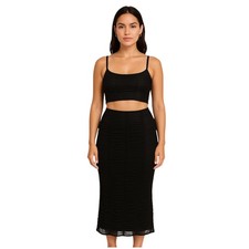 PrettyLittleThing Black Ruched Sleeveless Cut Out Cami Camisole Maxi Dress Sz 12