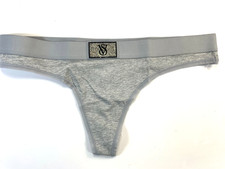 NWT Victoria's Secret PINK Logo Cotton Shine Patch Thong Panty Medium