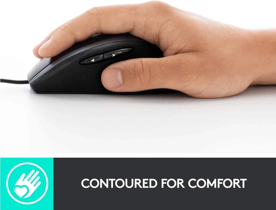 Logitech M500s Advanced Corded Mouse - optical 7 buttons PC / Mac / Laptop Black - Image 3 of 4