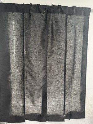 Set of 8 blackout curtain color black size 12 x 54